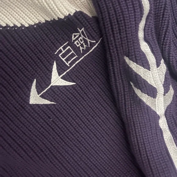 STITCH SPRING Choso intarsia knit double zip sweater - Picture 2 of 4